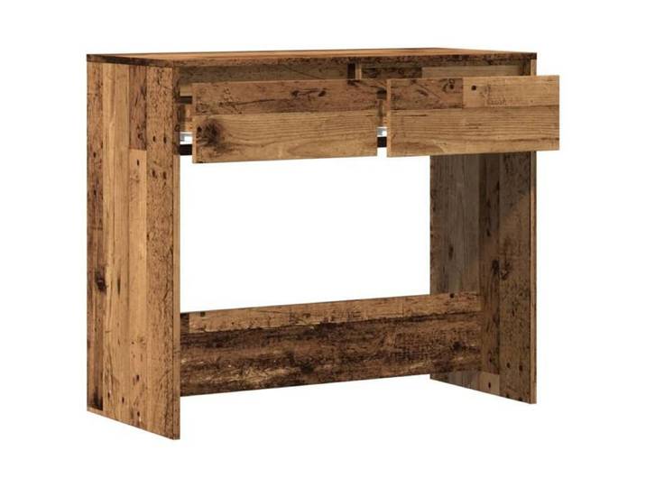 Brun Table console - CLARENCE - Meuble couloir - vieux bois 89x41x76 5 cm - bois d'ingénierie CC1041