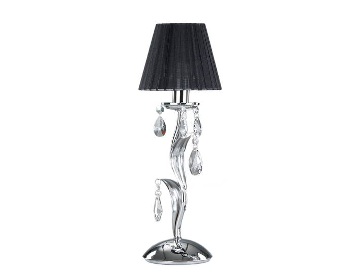 Lampe de table Jacqueline - Type A 16 x 45 x 16cm Argenté/Noir/Noir Coton E14