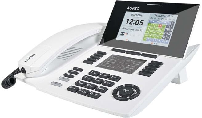 AGFEO Téléphone IP système ST 56 IP SENSfon blanc pur rws (6101635)