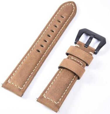 Everyday Crate Huawei Watch GT Leather Watch Band 22mm Replacement Strap With Stainless Steel Buckle light Brown