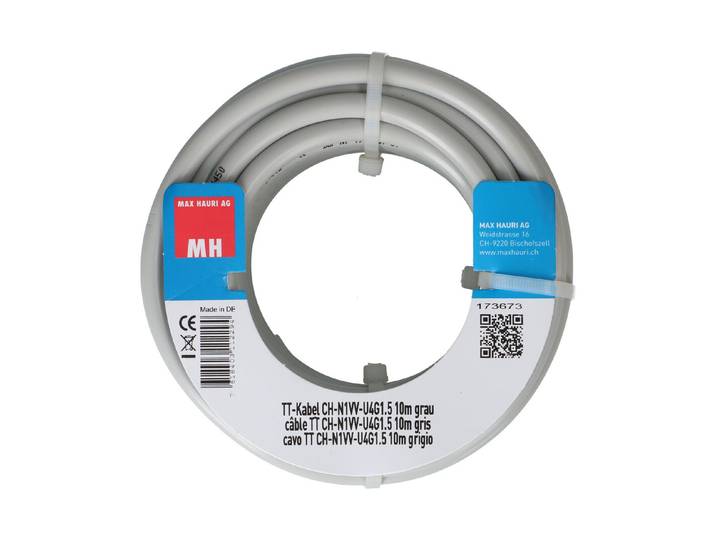 Max Hauri AG TT-Kabel Ch-N1Vv-U4G1.5 10m grau
