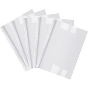 Böttcher-AG Thermobindemappen mit Abheftlasche, A4, 6mm, 60 Blatt, Karton, weiß, 20 Stück
