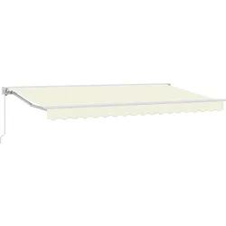 vidaXL Markisenrahmen Creme 350 x 200 cm Polyester mit PU-Beschichtung