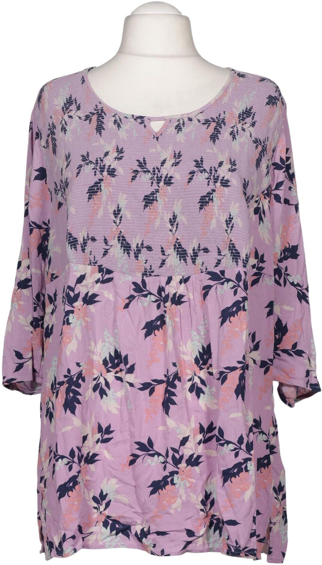 Ulla Popken Damen Bluse, Mehrfarbig, Gr. Xxl, Viskose - Second Hand