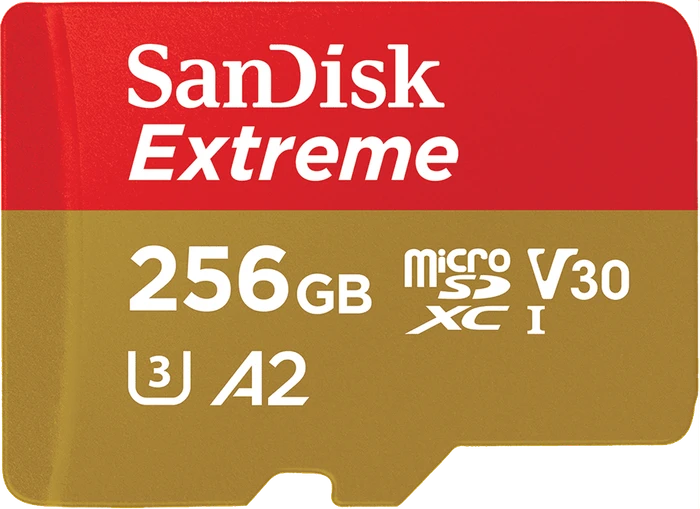 SANDISK microSDXC 256GB Extreme + Rescue PRO Deluxe + SD-Adapter