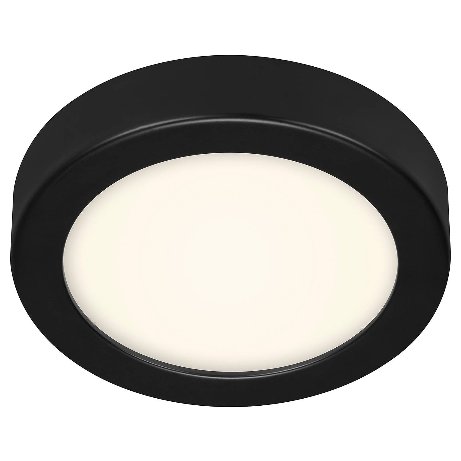 home24 LED-plafondlamp Fire Black, zwart, Ø 17 cm