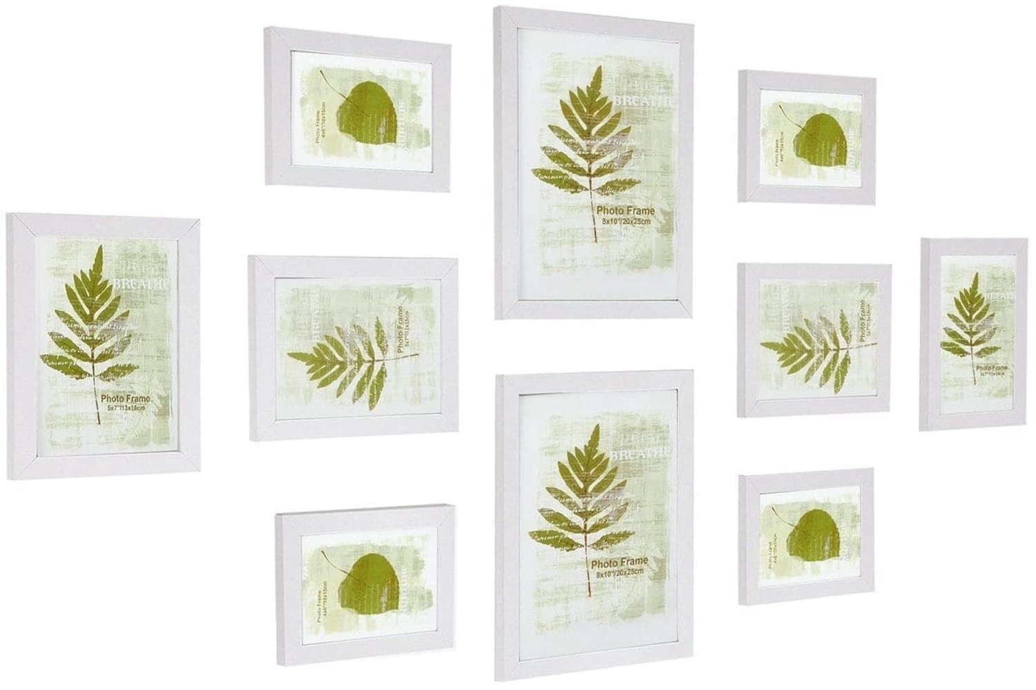 Klarven Fotolijst Set - Wit - Set van 10 stuks