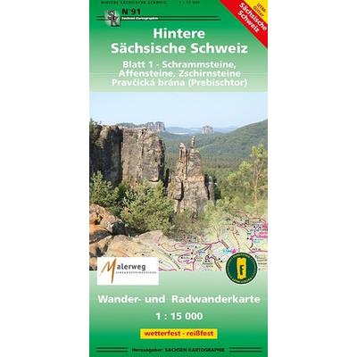 Hintere Sächsische Schweiz Blatt 1 - Schrammsteine, Affensteine, Zschirnsteine, Sonstige von , Sachsen Kartographie, 978-3-86843-091-2