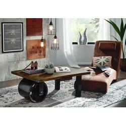 Couchtisch Mango 110x80x43 braun lackiert RAILWAY #405