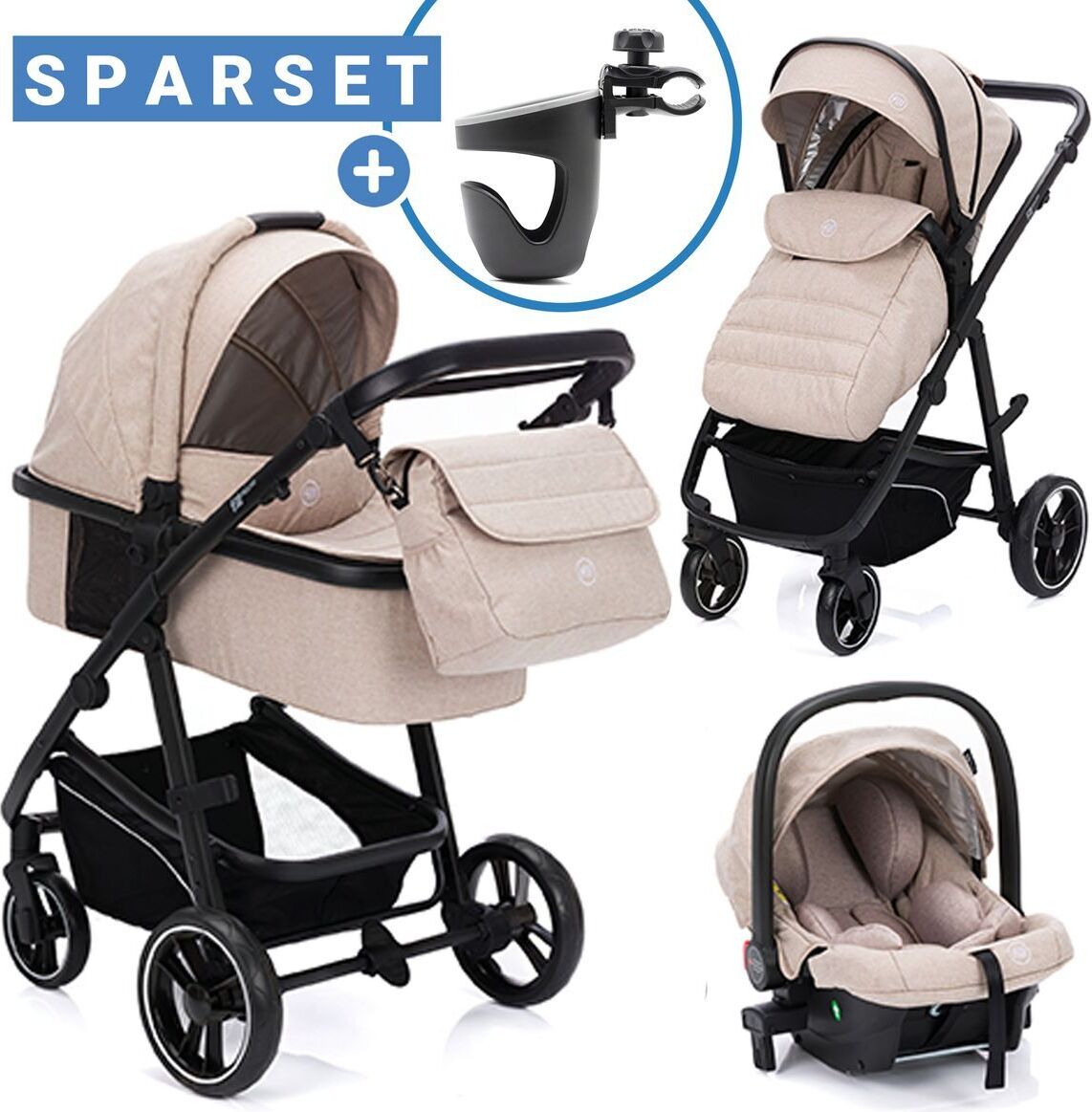 Fillikid 3in1 Kombi-Kinderwagen-Set Fill Jaguar