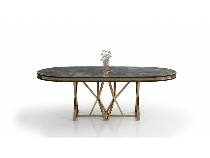 JVmoebel Esstisch Esstisch schwarz bequem praktisch Esszimmer komfortabel oval (1-tlg)