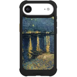 Nivocase Hülle für Apple iPhone Air Stossfeste Handyhülle NIVOmax Case Schwarz Kunst Malerei (Apple iPhone Air), Smartphone Hülle, Schwarz