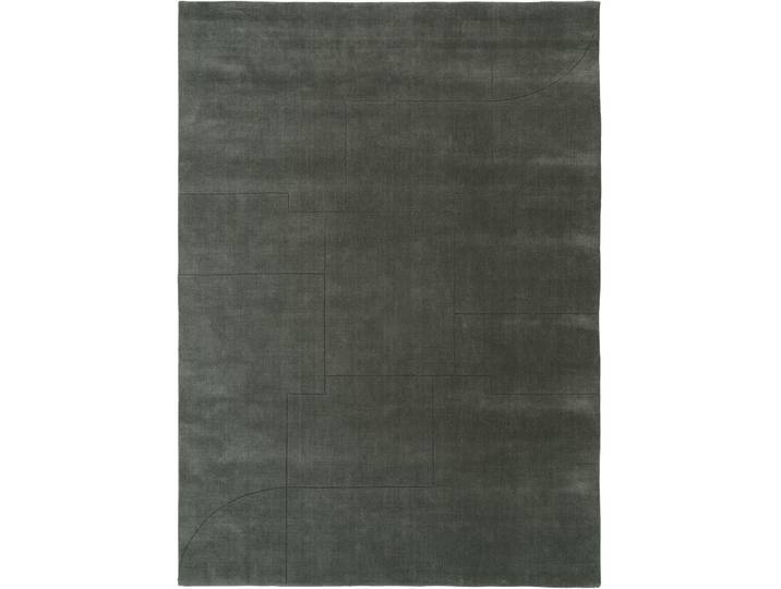 Teppich Geometric Maze grau Symmetrie/Einfarbig Wolle 200 x 300 cm