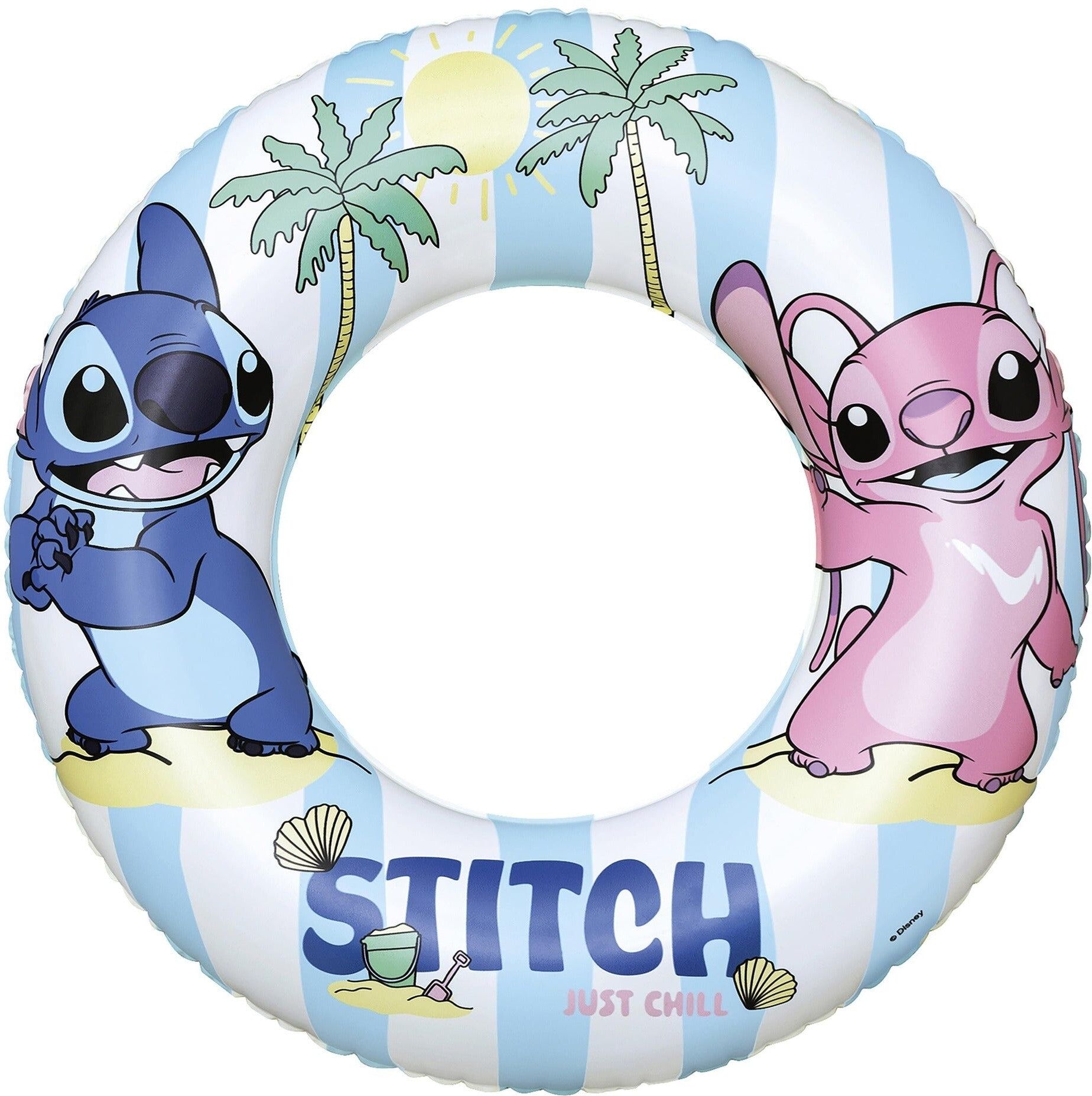 Bestway Disney Stitch 56cm Inflatable Swim Tube for Kids, Colourful, 3-6 Years