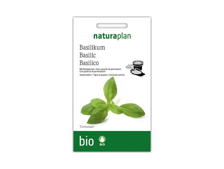 Naturaplan Bio-Saatplatte Basilikum
