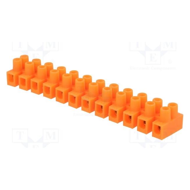 Pawbol Listwa zaciskowa E.4032P 12-torowa PS-4 mm2 pomarańczowa (E.4032P)