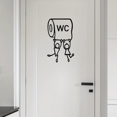 Uplift Curations Humorous WC Wall Sticker Modern Bathroom Toilet Decal Art Humorous WC Wall Sticker Modern Bathroom Toilet Decal Art