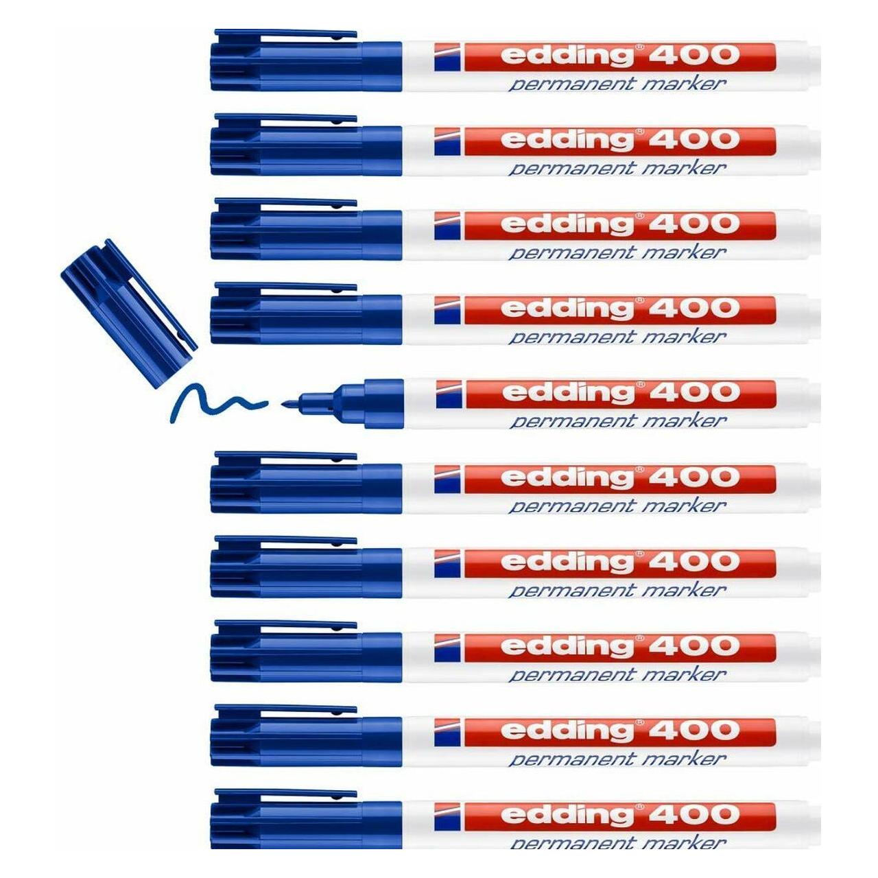 Edding 400 Permanent-Marker Blau 10 Stück(e) (10x) (4-400003)