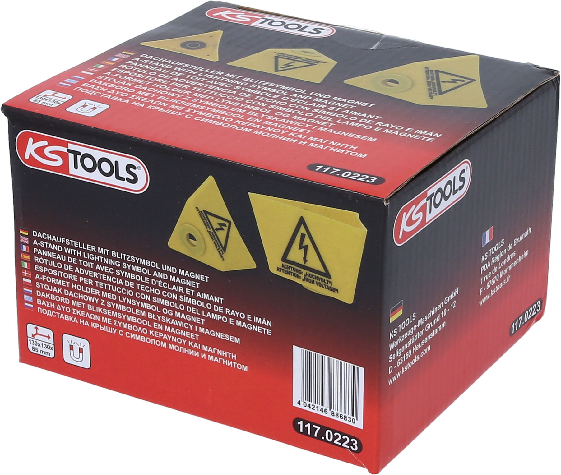 KS Tools Dachaufsteller mit Blitzsymbol und Magnet (117.0223)