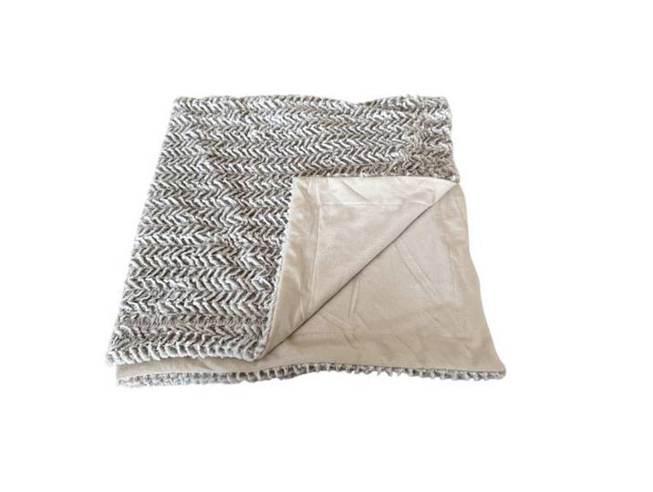Esposa Plaid, Grau, Textil, Fischgrät, Füllung: Polyester, 140x190 cm, pflegeleicht, Heimtextilien, Wohntextilien, Decken, Plaids