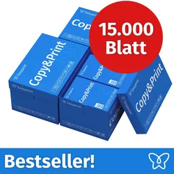 Easyprint Druckerpapier Kopierpapier 15000 Blatt (30 x 500) DIN A4 Premium Hochweiß CIE 160 Testsieger PEFC zertifiziert