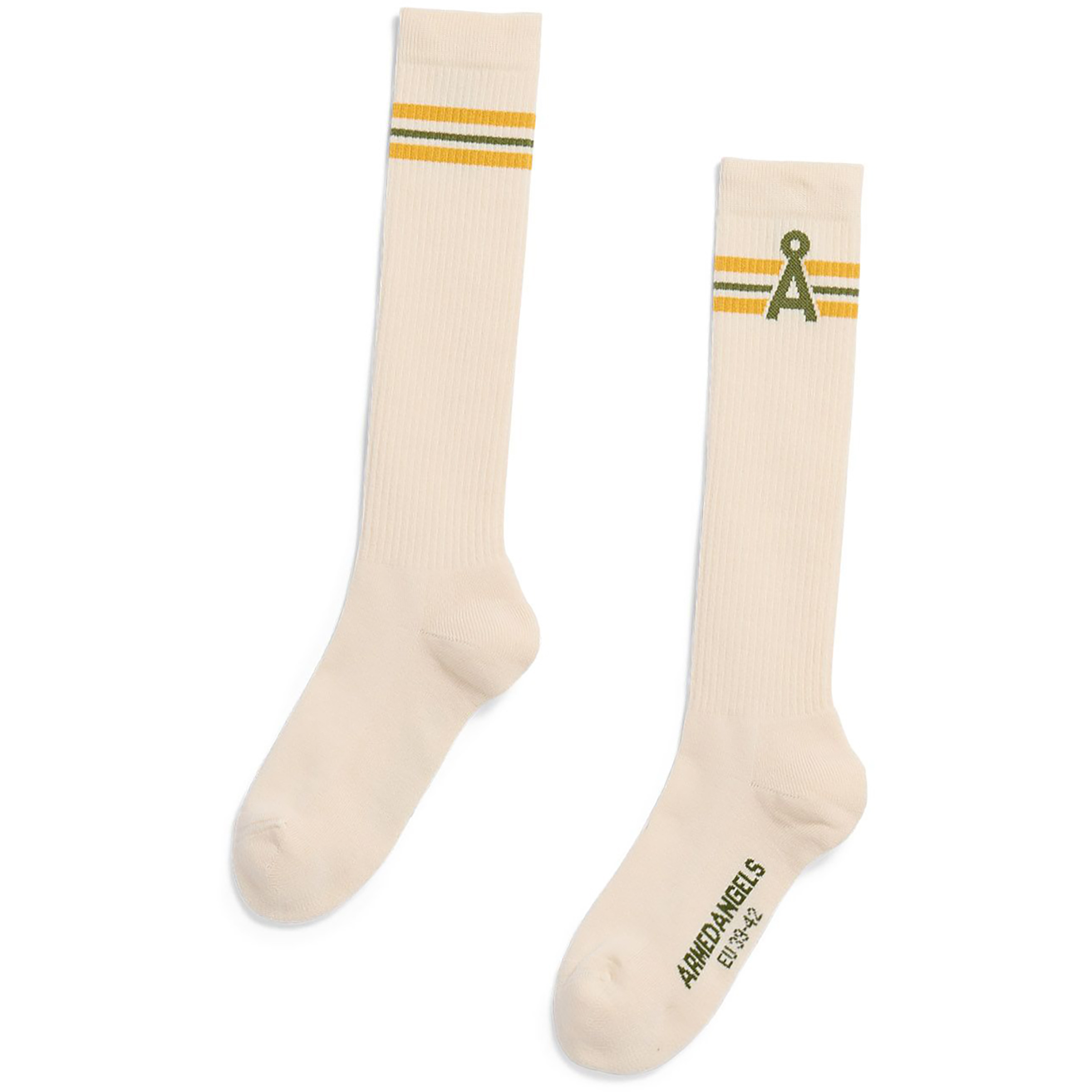 Armedangels Caarlo Stripes Freizeitsocken beige Größe 43 Lifestyle Hautfreundlich