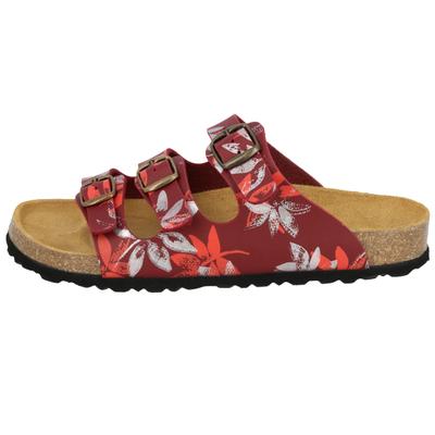 Pantolette LICO "Pantolette Bioline Leave", Damen, Gr. 42, rot, Synthetik, Schuhe Pantolette