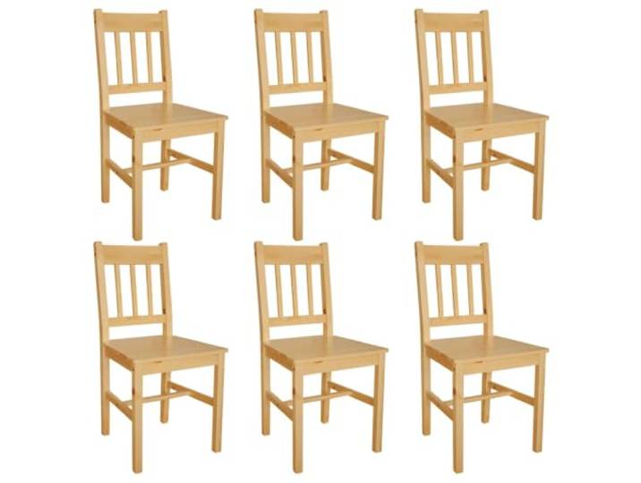 Esszimmerstühle 6 Stück aus Massivem Kiefernholz, Ergonomisches Design Glatte Lackierung, leichte Reinigung, stabil, langlebig, bis 110 kg belastbar, natürliche Optik