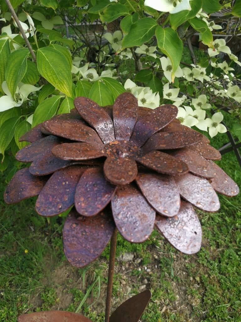 Walser Metalldekoration Edelrost Blume Klara
