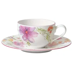 Villeroy & Boch Mariefleur Basic Kaffeetasse mit Untertasse 250 ml