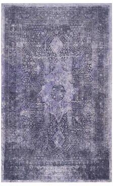 Klair Living MAVAL Anthracite Washable Non-Shedding Area Rug