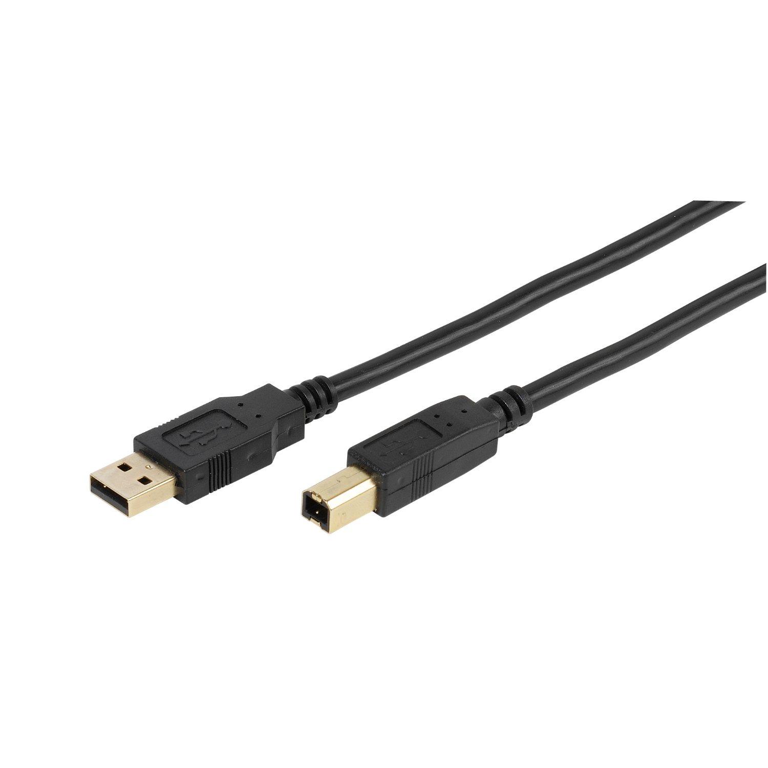 Vivanco USB 2.0-Verbindungskabel 5,0m zertifiziert nach USB 2.0, schwarz
