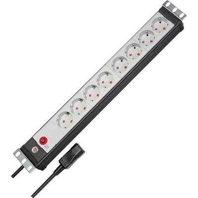 Brennenstuhl 1156057128 Steckdosenleiste 19 Zoll Schwarz, Lichtgrau 1 St.