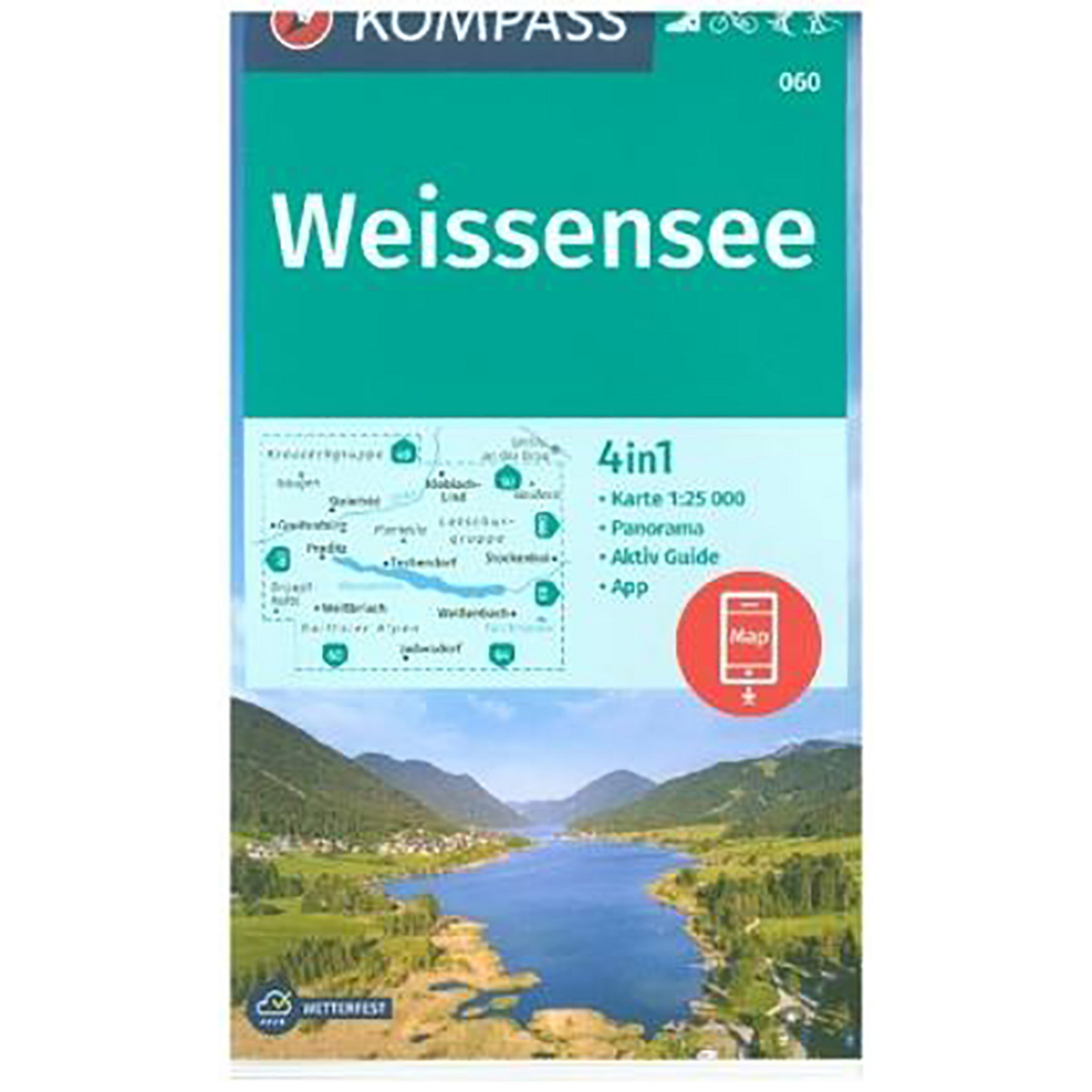 Kompass Verlag WK 060 Weissensee Topografische Karten