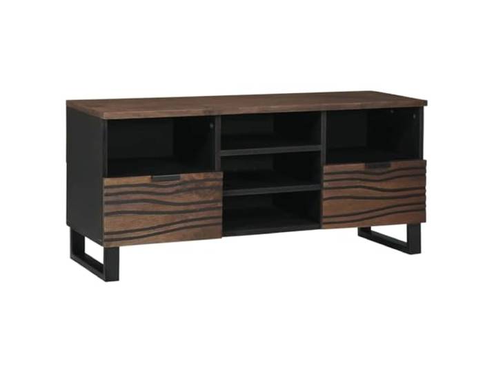 GHVBNMF TV-Board Wandmontiert Walnuss 100x33x46 cm Holzwerkstoff Platzsparendes Schweberegal für Ihr Wohnzimmer mit praktischer Schublade und Ablagefächern für Mediaplayer und Zubehör.