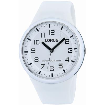 Quarzuhr LORUS, weiß, Armbanduhren, Damen, Quarzuhr, Armbanduhr, Damenuhr, Herrenuhr, bis 10 bar wasserdicht,Silikonarmband
