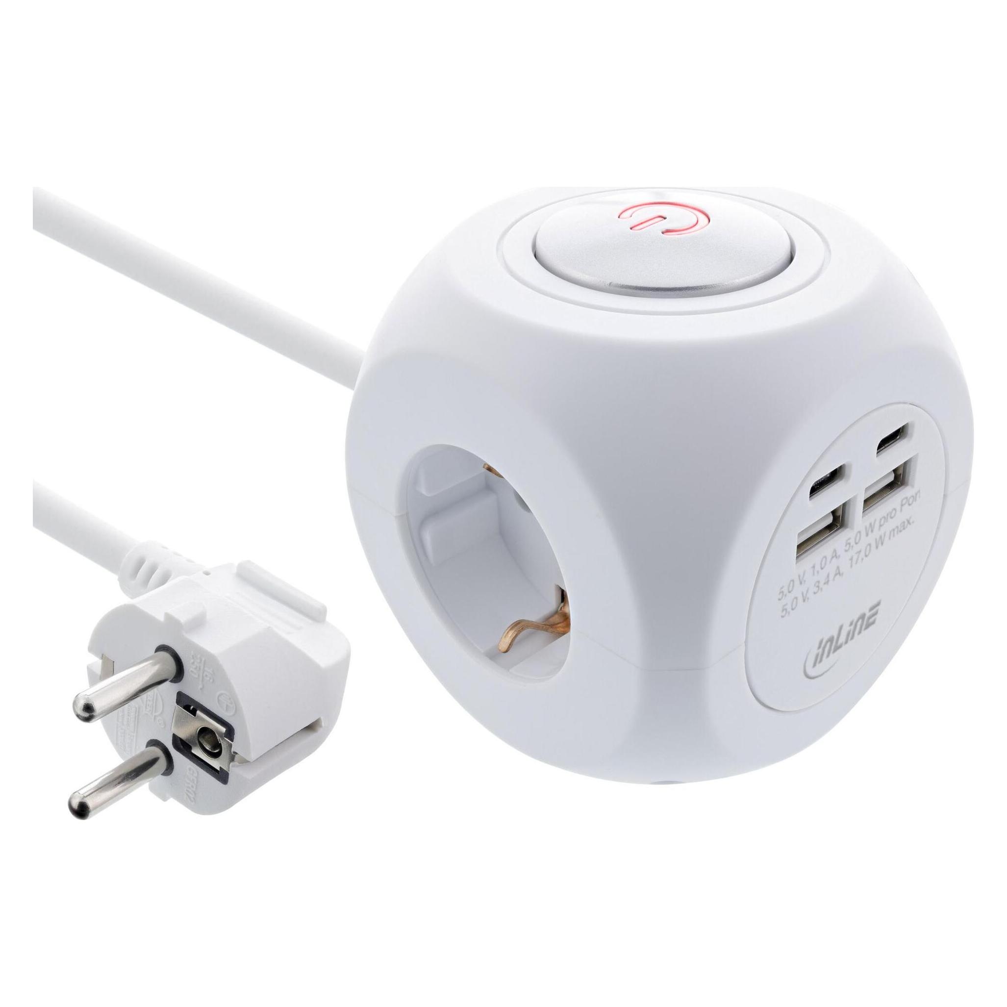 InLine Charging Cube (1x, CEE 7/4, 2 m) (16499A)