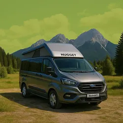 BettwarenShop Spannbetttuch für Ford Nugget Hochdach 2-teilig Nugget Hochdach | basalt - grau