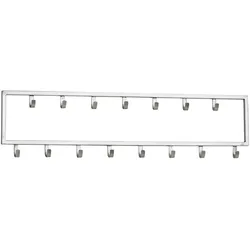 WANDGARDEROBE Metall Silber Modern mit 15 Haken