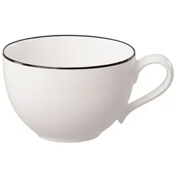 6er-Set Villeroy & Boch Kaffeetasse Black Lines 150 ml Premium Porcelain Weiß