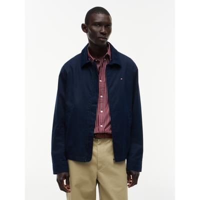 Blouson TOMMY HILFIGER "CLASSIC IVY", Herren, Gr. XL, blau (navy blau), Web, Obermaterial: 100% Baumwolle. Futter: 70% Baumwolle, 30% Polyester, normal, Manschette, Jacken Blouson