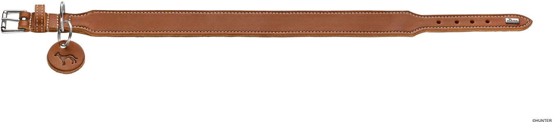 DOG SPORT HUNTER Halsband Aalborg Extrabreit XS (35), cognac