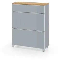 Voss Möbel Schuhschrank Gardone Glas Perlgrau