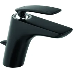 KLUDI BALANCE Waschtisch-Einhandmischer, Auslaufhöhe 100mm, 520238775WR5, Farbe: Mattschwarz / Chrom