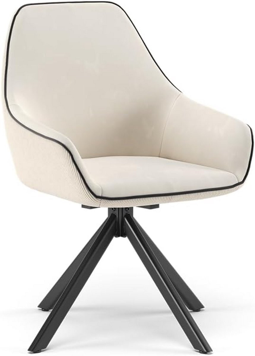 Comfortabele Draaibare Eetkamerstoel in Beige