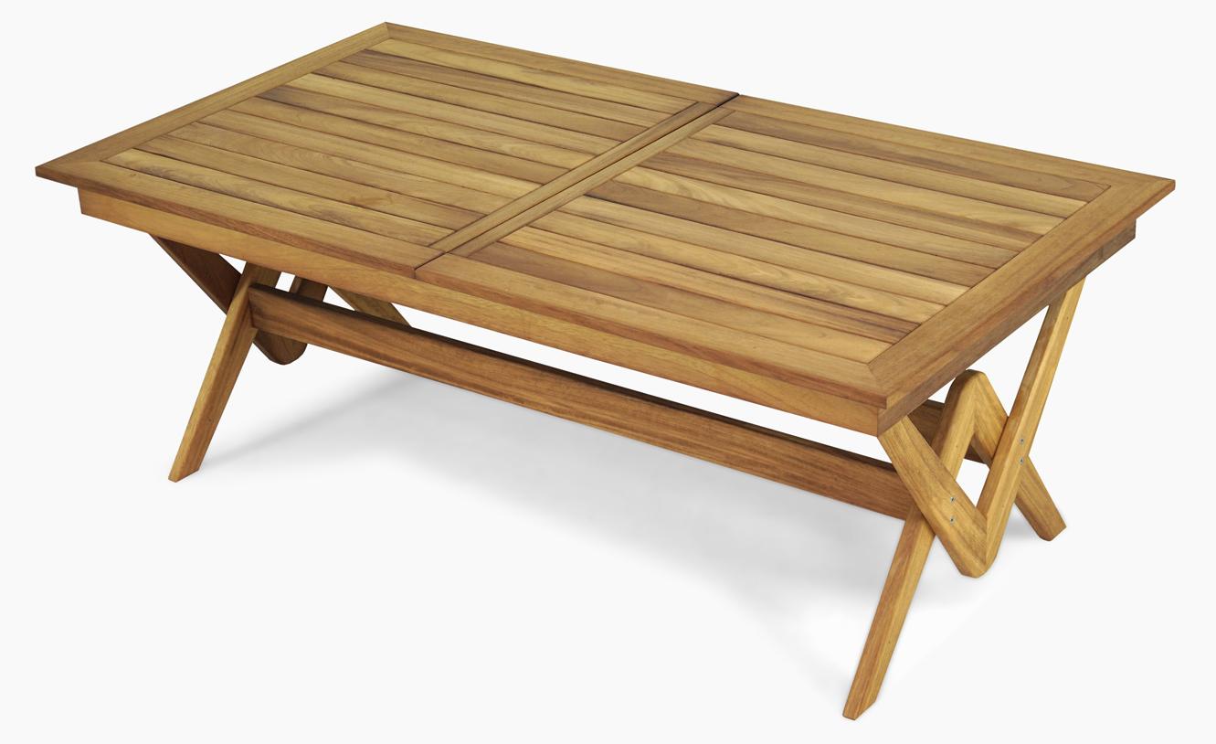 Großer Gartentisch Holz Möbel Designer Tisch Robuste Esstische