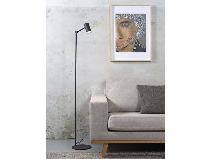 Lampadaire Montreux Ø 6cm Noir/Noir fer GU10