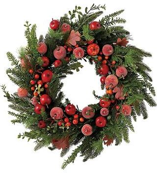 Sugared Apple & Pine Wreath - Ballard Designs