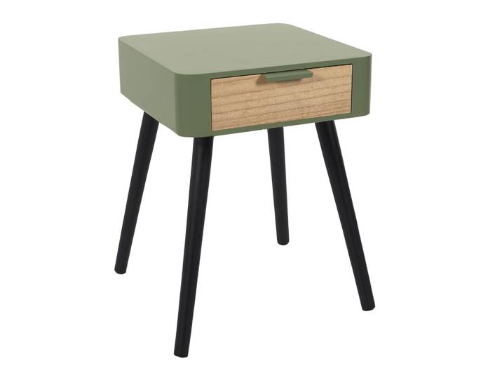 Table de chevet bicolore, 1 tiroir - Blancheporte