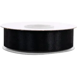 Creativery 18mm Satinband 25m Schleifenband Geschenkband Dekoband Stoffband Bänder Schwarz